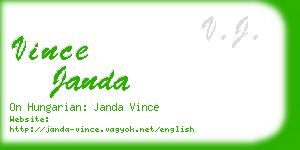 vince janda business card